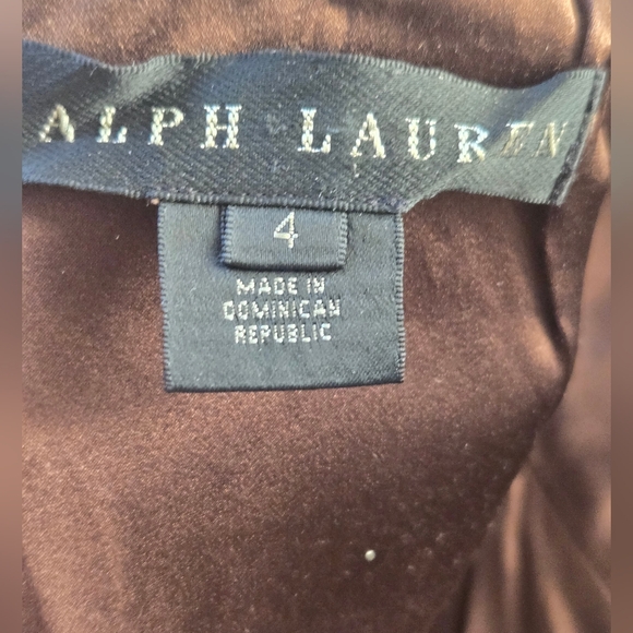 Elegant Ralph Lauren Wool Cashmere Brown Sleeveless Midi Dress w. Leather Sz. 4 - Picture 14 of 14